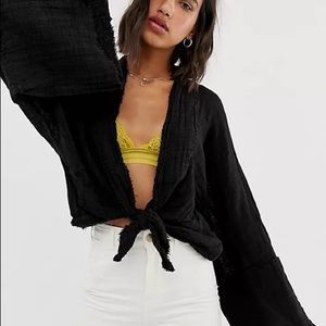 NWT Free people Azalea kimono in black. m/l